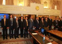 Mr. He Tongxin, Board Chairman of Genertec met with President of Uzbekistan National Railway Company