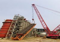 Hoisting of Waste Heat Boiler Modules Accomplished for Bangladesh Ashuganj Power Plant (East) Project Undertaken by CNTIC